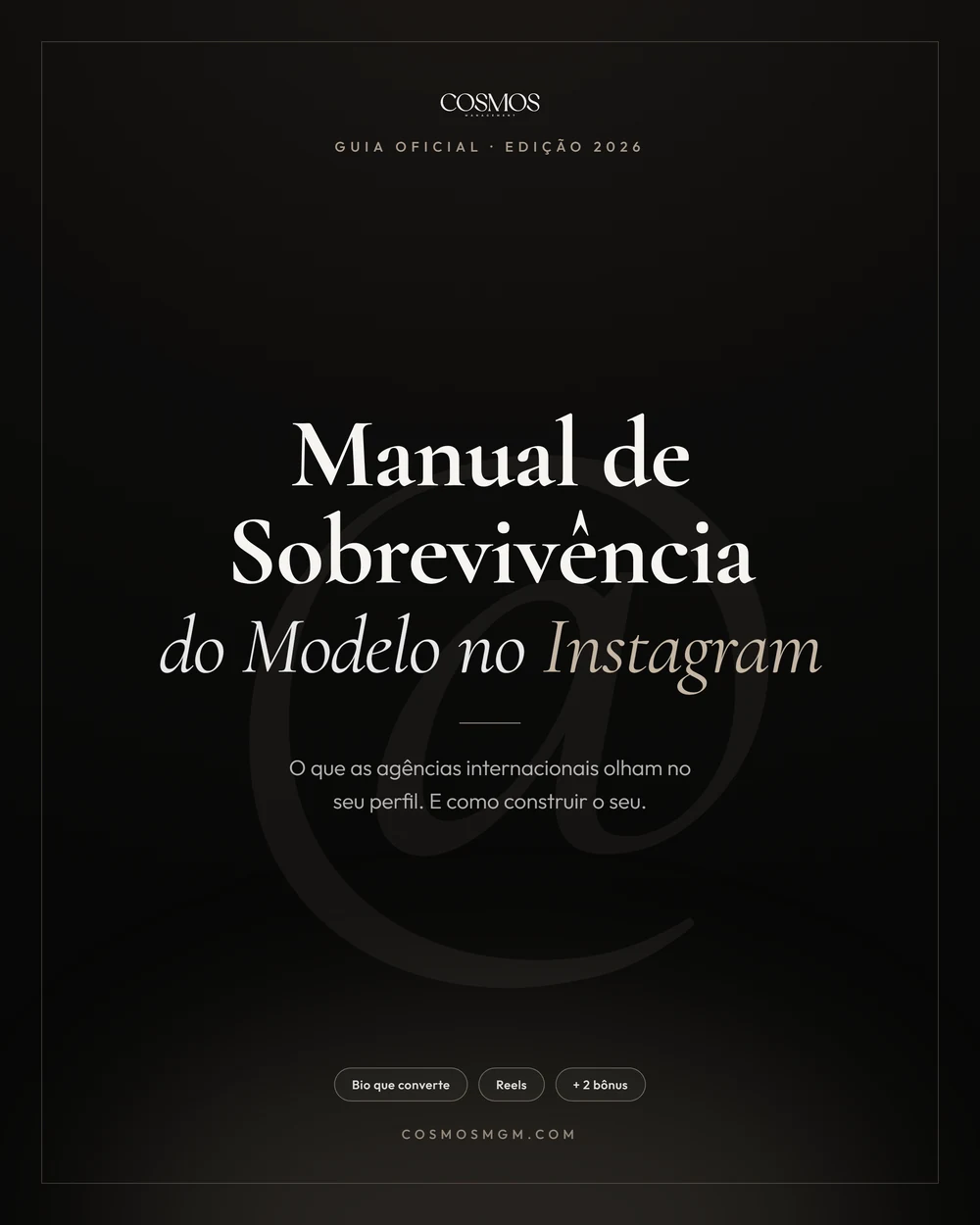 Capa do Manual de Sobrevivência do Modelo no Instagram, Cosmos Model Management